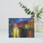 Natchitoches, Louisiana bij nacht Briefkaart (Staand voorkant)