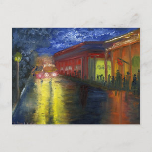 Natchitoches, Louisiana bij nacht Briefkaart