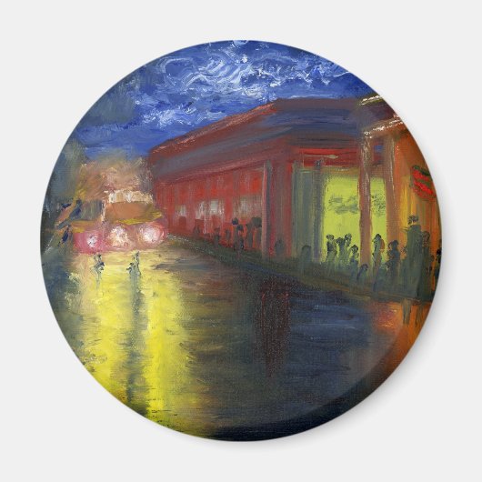 Natchitoches, Louisiana bij nacht Magneet (Voorkant)