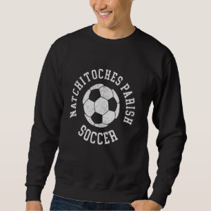 Natchitoches Parish Voetbal Retro Versleten 90's V Trui