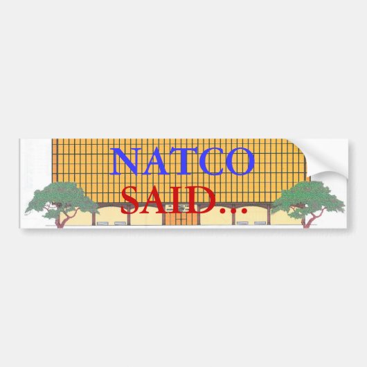 NATCO BUMPERSTICKER (Voorkant)