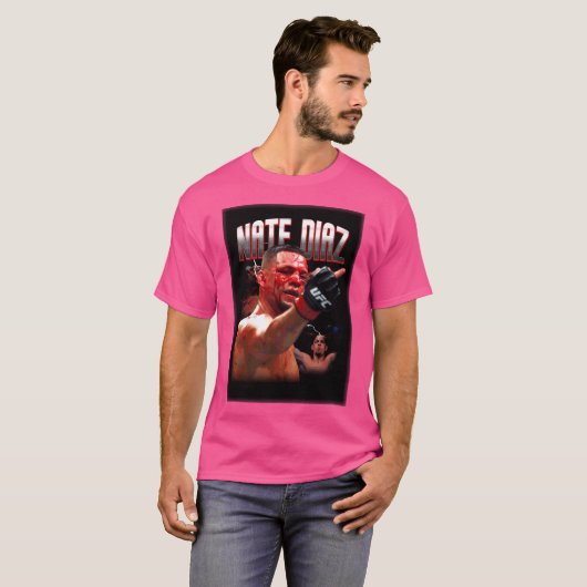 Nate Diaz Nate Diaz Flip Middelvinger UFC Nate D T-shirt (Voorkant volledig)