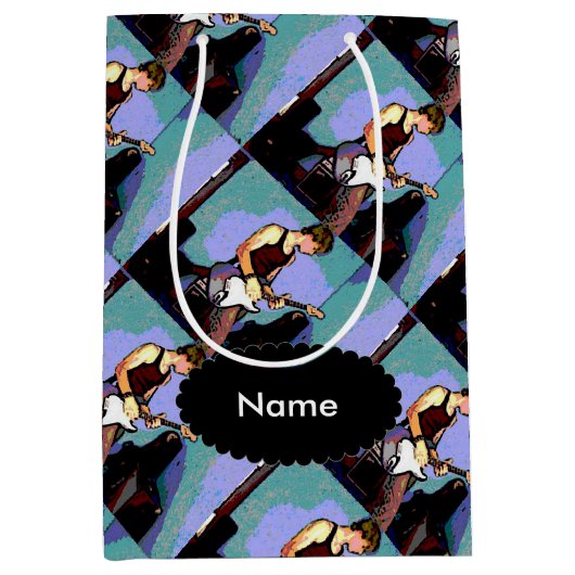 Nate en Gitaar voor Cadeaus Medium Cadeauzakje (Voorkant)