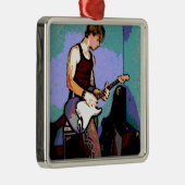Nate en Guitar Metalen Ornament (Rechts)