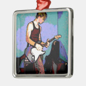 Nate en Guitar Metalen Ornament (Links)