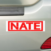 Nate Stamp Bumpersticker (Op auto)