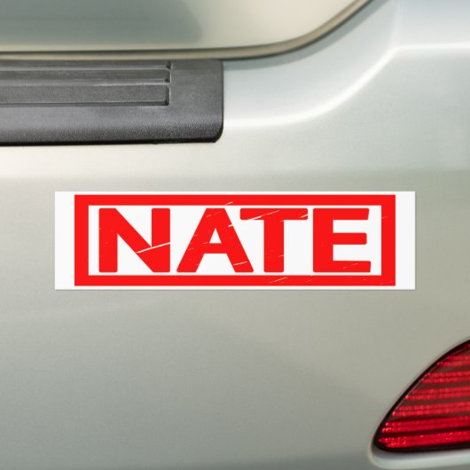 Nate Stamp Bumpersticker (Op auto)