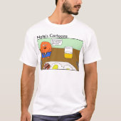 Nate's Cartoon Oranje Juice Shirt (Voorkant)