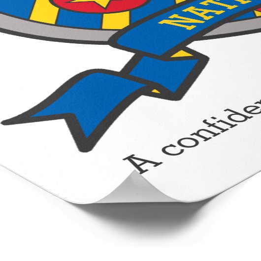Nathan boys noemen N letter betekenend heraldry sh Poster (Hoek)