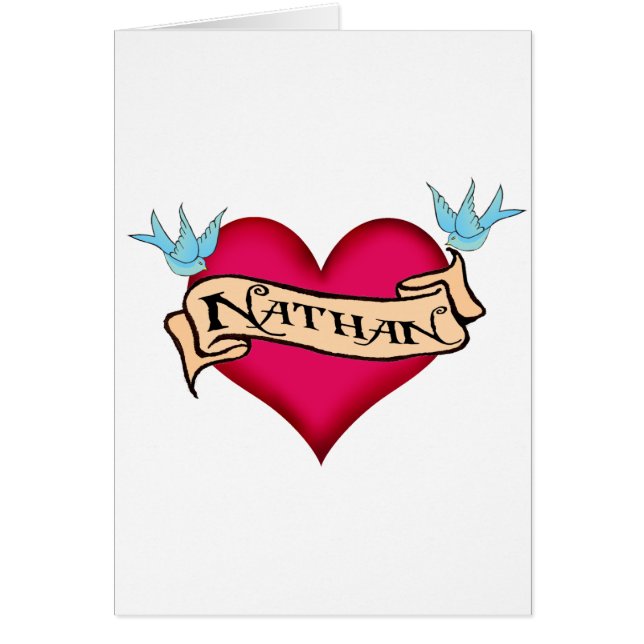 Nathan - Custom Heart Tattoo T-shirts & cadeaus (Voorkant)