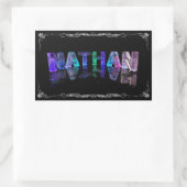 Nathan - De naam Nathan in 3D Lights (Foto Rechthoekige Sticker (Tas)