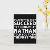 Nathan Gift Name D Birthday Funny Chris  Kaart (Gele Bloem)