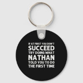 Nathan Gift Name D Birthday Funny Chris  Sleutelhanger (Voorkant)