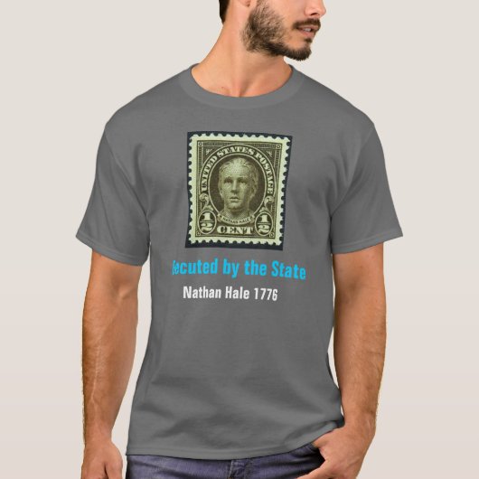 Nathan Hale, geëxecuteerd door de State Grey T-Shi T-shirt (Voorkant)