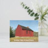Nathan Hale Schoolhouse (East Haddam) Briefkaart (Staand voorkant)