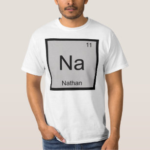 Nathan Naam Chemie Element Periodiek Systeem T-shirt