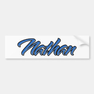 Nathan Name blue Aufkleber Sticker Autoaufkleber