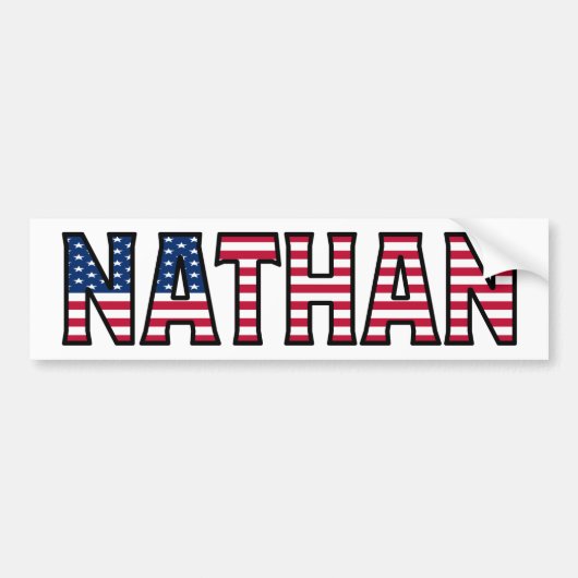 Nathan Name Vorname USA Aufkleber Sticker Auto (Voorkant)