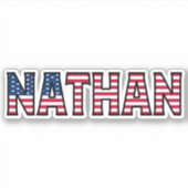 Nathan Name Vorname USA Sticker Stickerset (Voorkant)