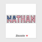 Nathan Name Vorname USA Sticker Stickerset (Vel)