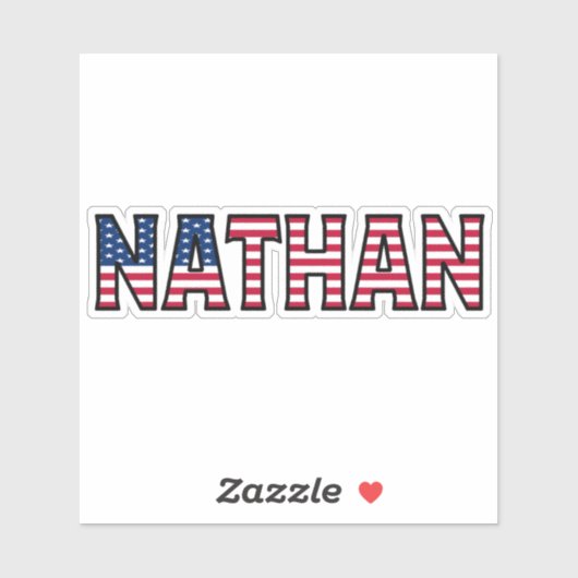 Nathan Name Vorname USA Sticker Stickerset (Vel)