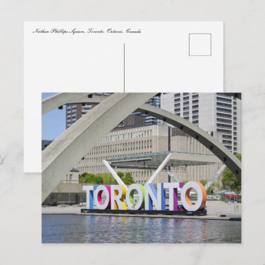 Nathan Phillips Square Toronto, Ontario Canada Briefkaart (Voorkant / Achterkant)