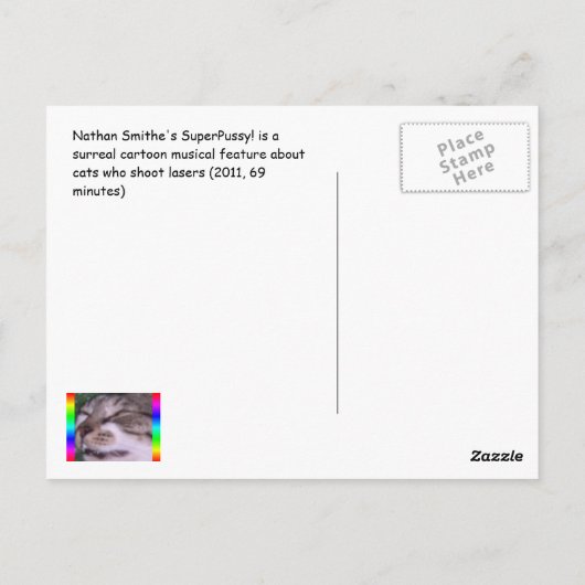 Nathan Smithe's SuperPostcard. Briefkaart (Achterkant)