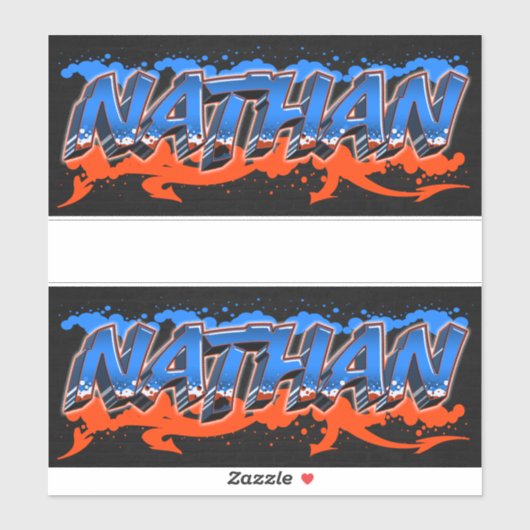 Nathan Vorname Name Graffiti Aufkleber Sticker (Vel)
