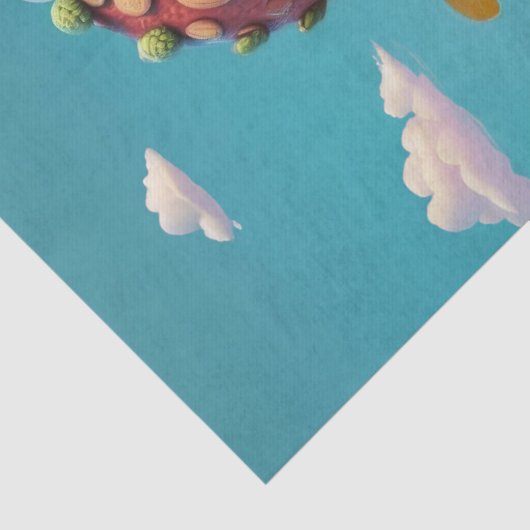 Nathaniel Drink koffie, hagedis Tissuepapier (Detail)