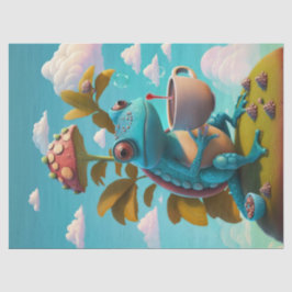 Nathaniel Drink koffie, hagedis Tissuepapier