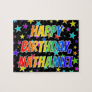"NATHANIEL" First Name, Fun "HAPPY BIRTHDAY" Legpuzzel