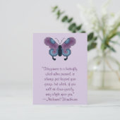 Nathaniel Hawthorne Butterfly Gelukkig Briefkaart (Staand voorkant)