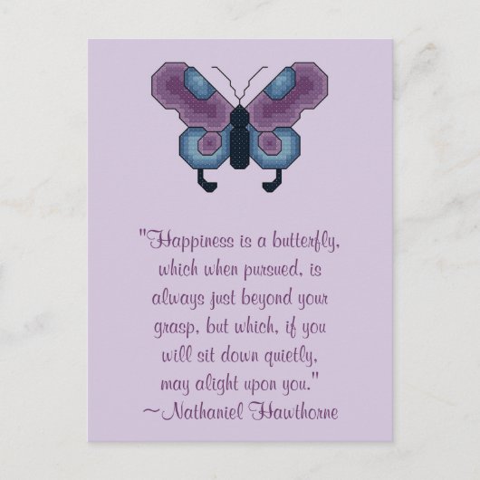 Nathaniel Hawthorne Butterfly Gelukkig Briefkaart (Voorkant)