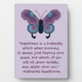 Nathaniel Hawthorne Butterfly Happiness Quote Fotoplaat (voorkant)