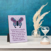 Nathaniel Hawthorne Butterfly Happiness Quote Fotoplaat (Zijkant)
