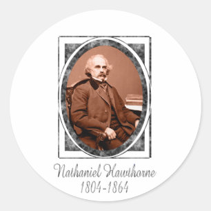 Nathaniel Hawthorne Ronde Sticker