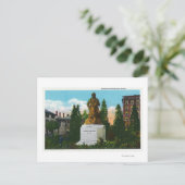 Nathaniel Hawthorne Statue Uitzicht Briefkaart (Staand voorkant)