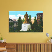 Nathaniel Hawthorne Statue Uitzicht Canvas Afdruk (Insitu (Woonkamer))