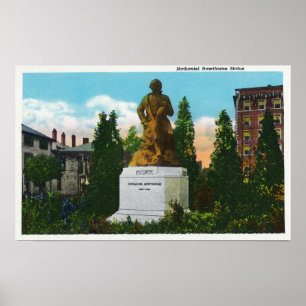 Nathaniel Hawthorne Statue Uitzicht Poster