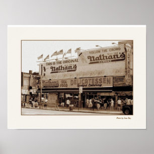 Nathan's beroemde Hot Dogs-Poster Poster
