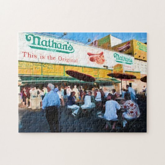Nathan's Coney Island Foto Puzzle Legpuzzel (Horizontaal)