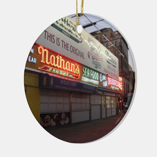 Nathans Coney Island - kerstversiering Keramisch Ornament (Links)
