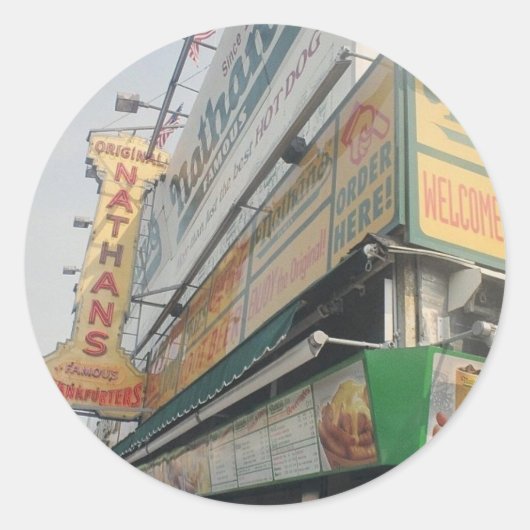 Nathan's Famous Hot Dogs Stickers (Voorkant)