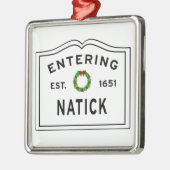 Natick, MA Holiday Wreator Metal Ornament (Links)