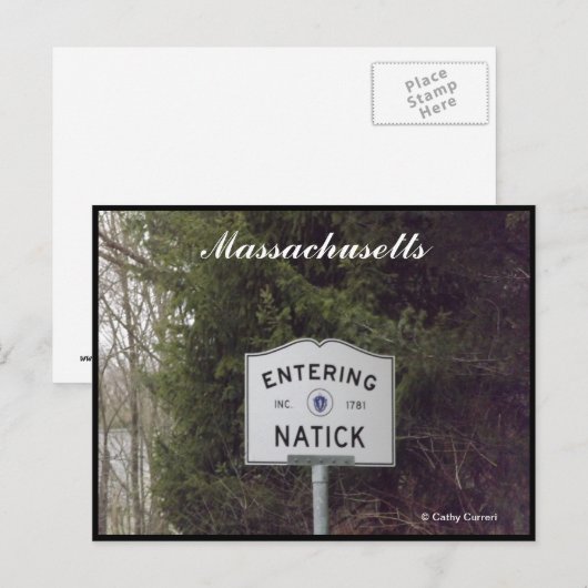 Natick, Massachusetts Briefkaart (Voorkant / Achterkant)