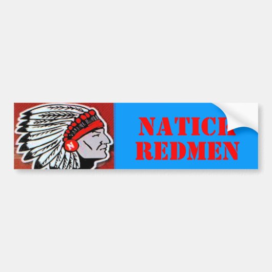 NATICK, REDMEN BUMPERSTICKER (Voorkant)