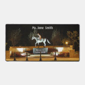 Natie danser paard standbeeld Saratoga Desk Mat (Voorkant)