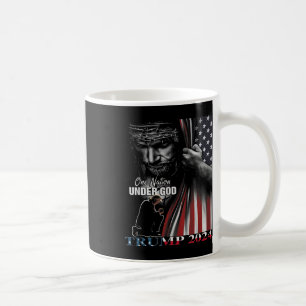 Natie onder God Trump 2024 God Amerikaanse vlag 1 Koffiemok