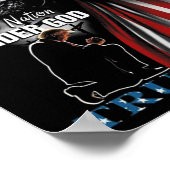 Natie onder God Trump 2024 God Amerikaanse vlag Poster (Hoek)