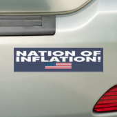 NATIE VAN DE INFLATIESTST MET U,S-Vlag Bumpersticker (Op auto)